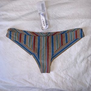 RVCA striped bikini bottoms